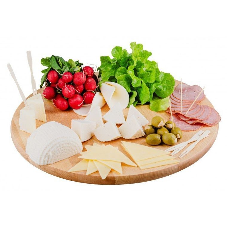 Practic, obrotowa taca do serwowania, drewno bukowe, średnica 30 cm