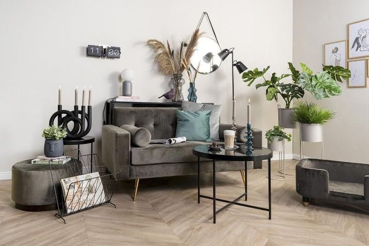 Present Time, gazetnik metalowy z uchwytem, Raster