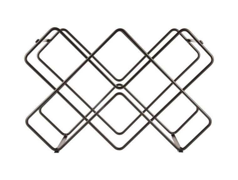 Present Time, metalowy stojak na wino, Diamonds, 40.5-27.5-15.5 cm