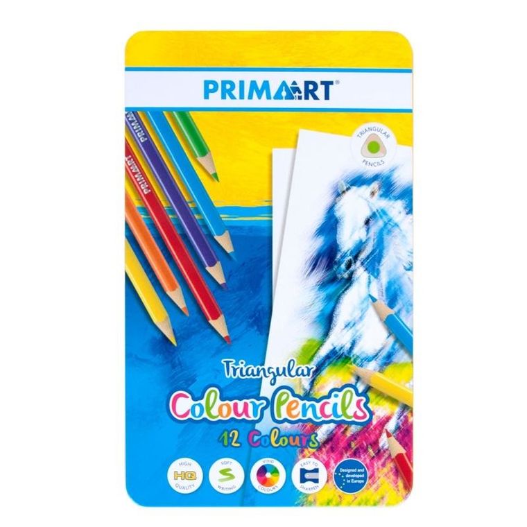 Prima Art, kredki ołówkowe, trójkątne, 12 kolorów