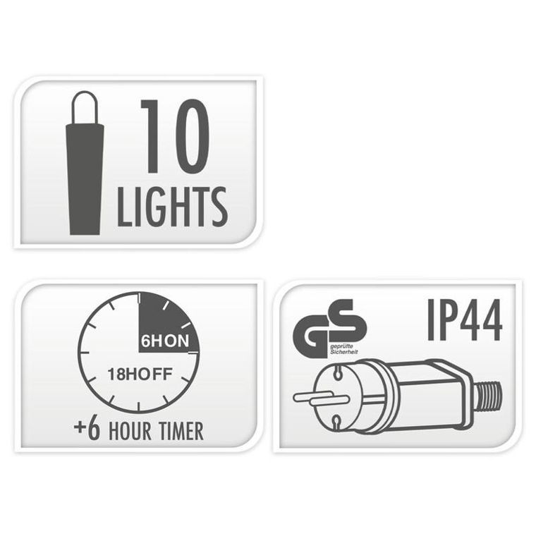 ProGarden, girlanda świetlna, 10 LED