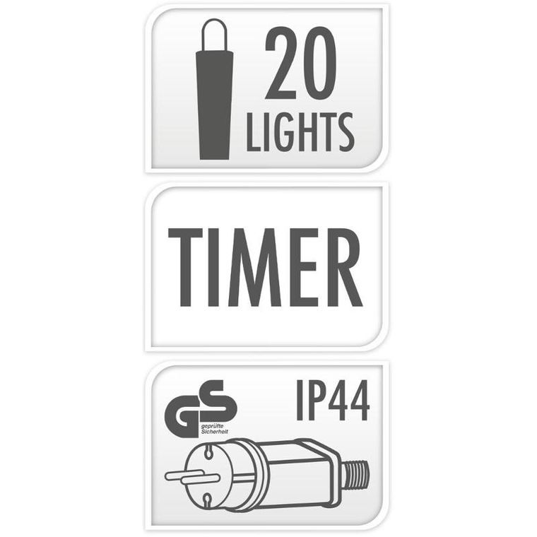 ProGarden, girlanda świetlna, 20 LED