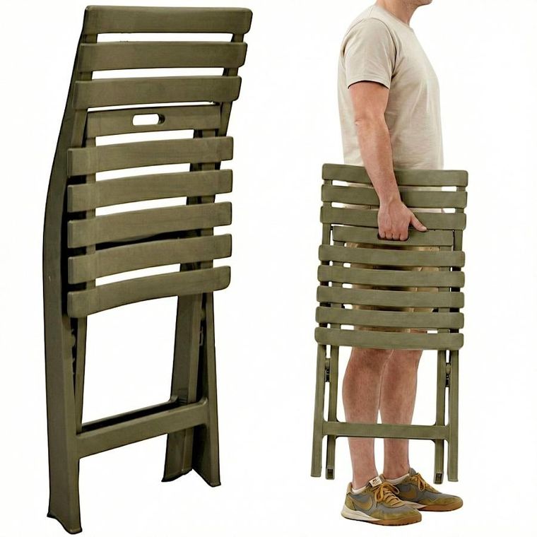 ProGarden, Komodo, krzesła cateringowe, składane, plastikowe, zielone, 4 szt.