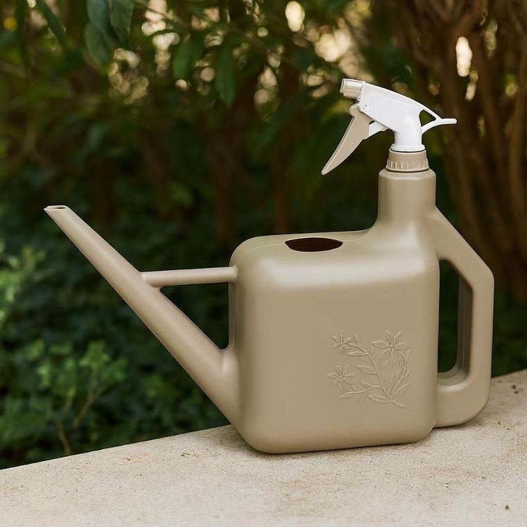 Progarden, konewka z wbudowanym spryskiwaczem, plastikowa, taupe, 9,5-27-31 cm