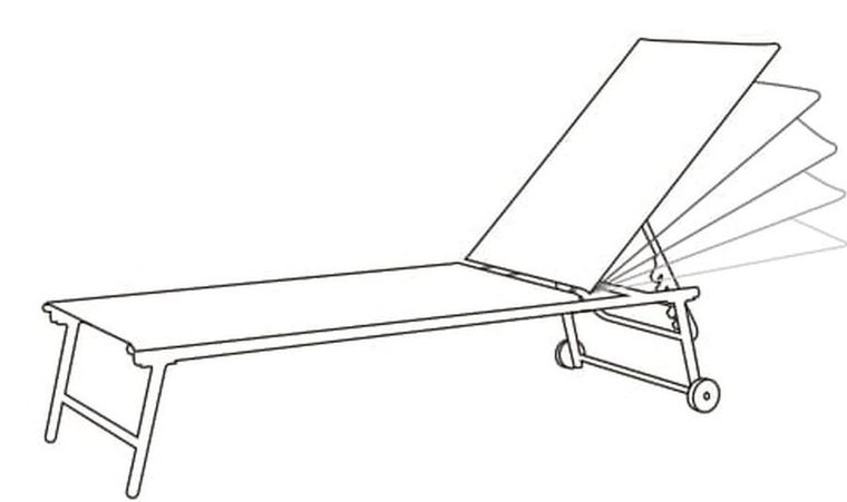 Progarden, leżak ogrodowy, wypoczynkowy, szary, 185-57-31 cm