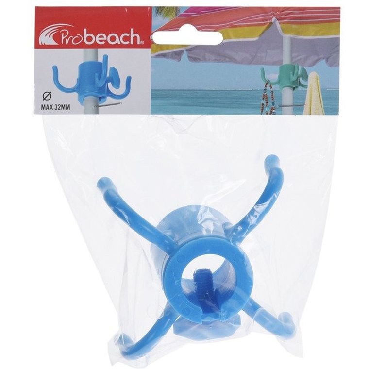 ProGarden, wieszak na parasol ogrodowy, 4 haczyki, niebieski