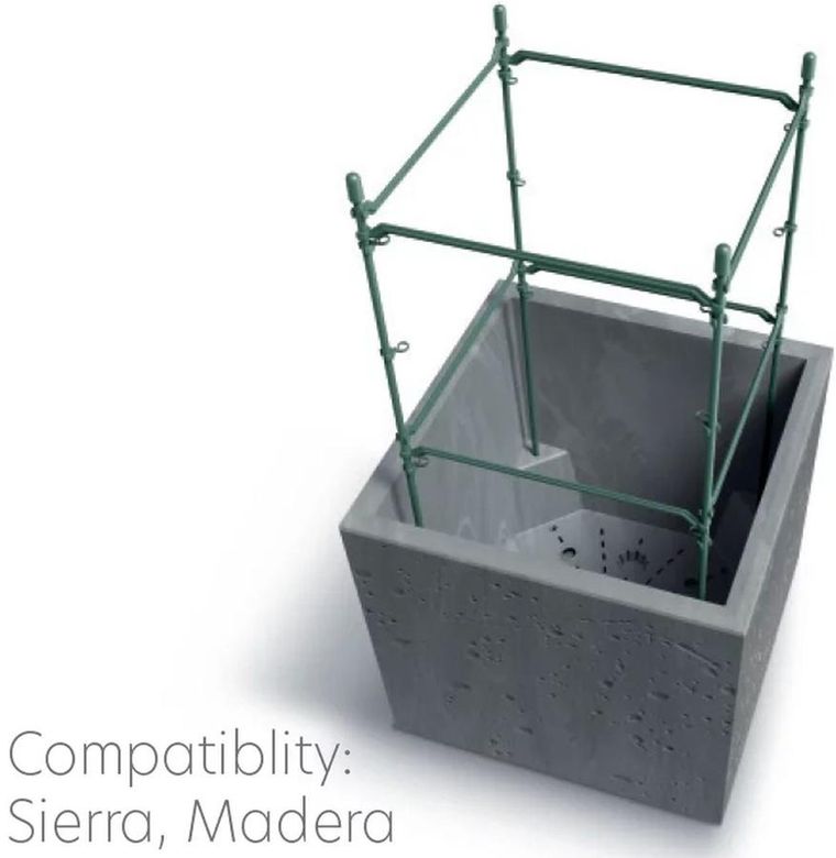 Prosperplast, Floo Supports, podpora do roślin, zielony leśny, 29-29-120 cm