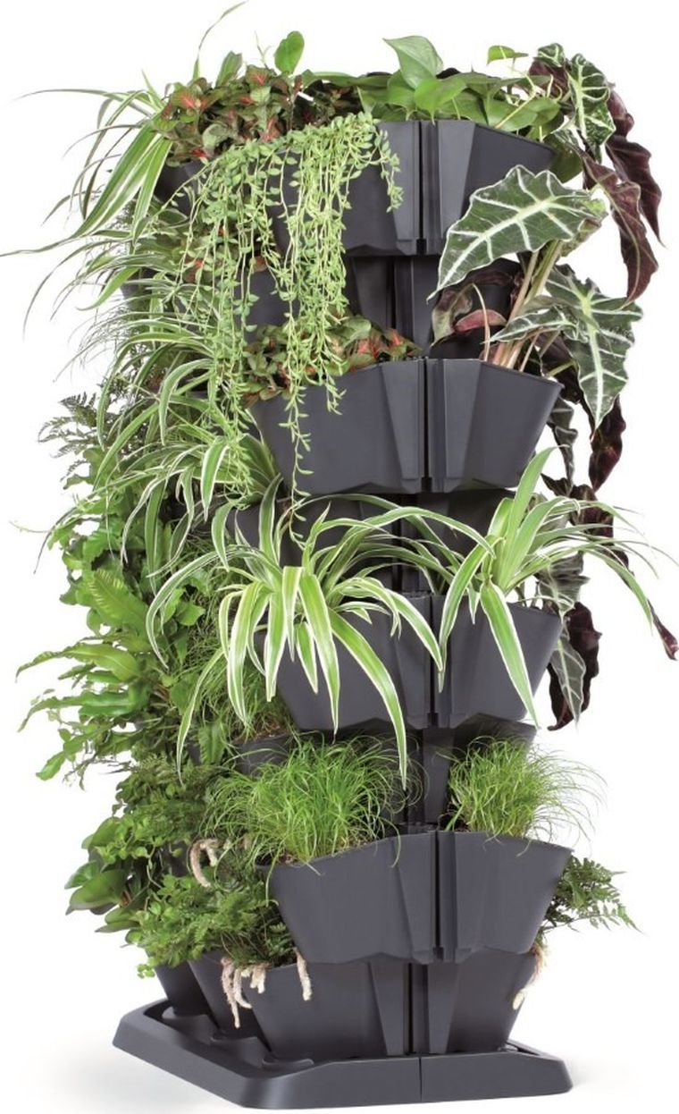 Prosperplast, kwietnik ogród wertykalny stojący, antracyt