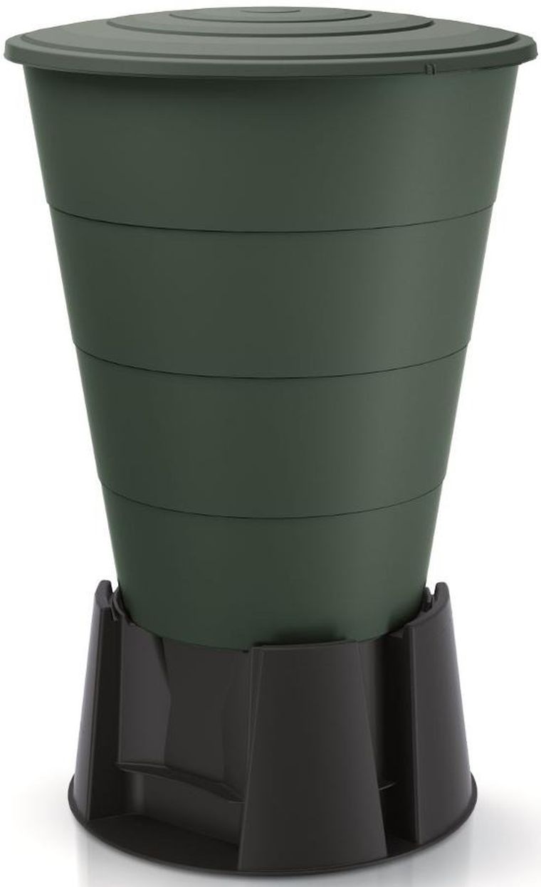 Prosperplast, Smooth, zbiornik, pojemnik na wodę deszczówkę, zielony leśny, 210l