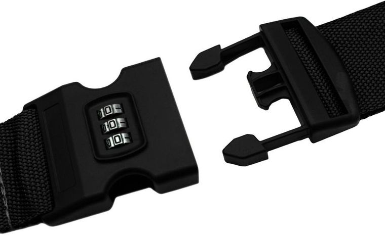 ProWorld, uniwersalny pas zabezpieczający do walizki, czarny, 5-180 cm