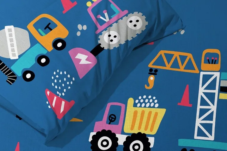 Przytulaki, Pojazdy, 2-częściowy komplet pościeli bawełnianej, 100-135 cm