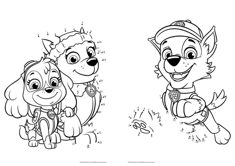 Psi Patrol. Koloruj bez końca. Zabawa kolorami