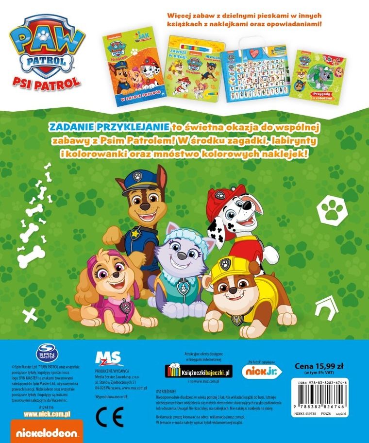Psi Patrol. Zadanie Przyklejanie cz.6