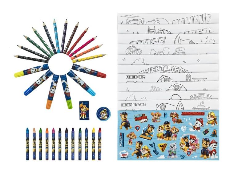 Psi Patrol, zestaw artystyczny w pudełku, 44 elementy
