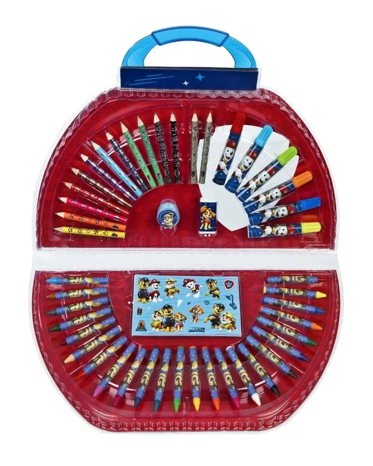 Psi Patrol, zestaw artystyczny w walizce, 51 elementów