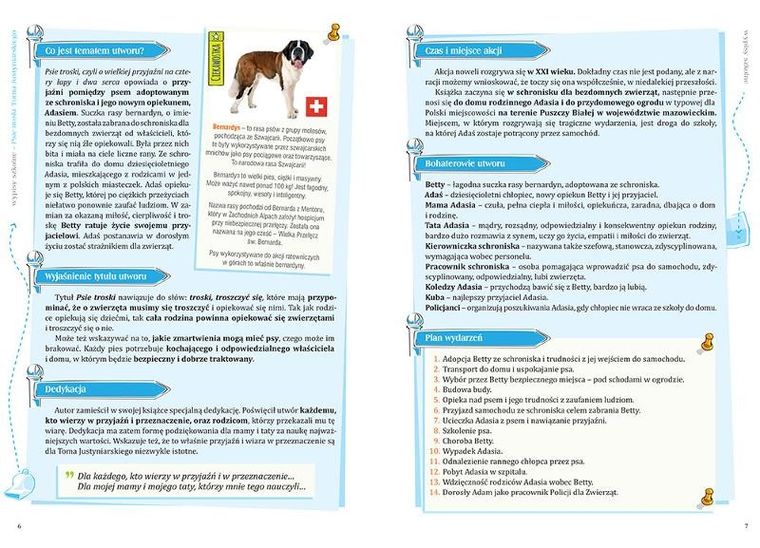 Psie troski - lekturnik - wypisy szkolne