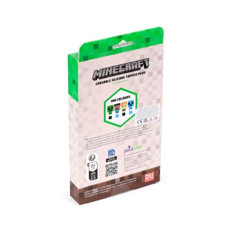Puckator, Minecraft, długopis z silikonową nakładką, 4 szt.