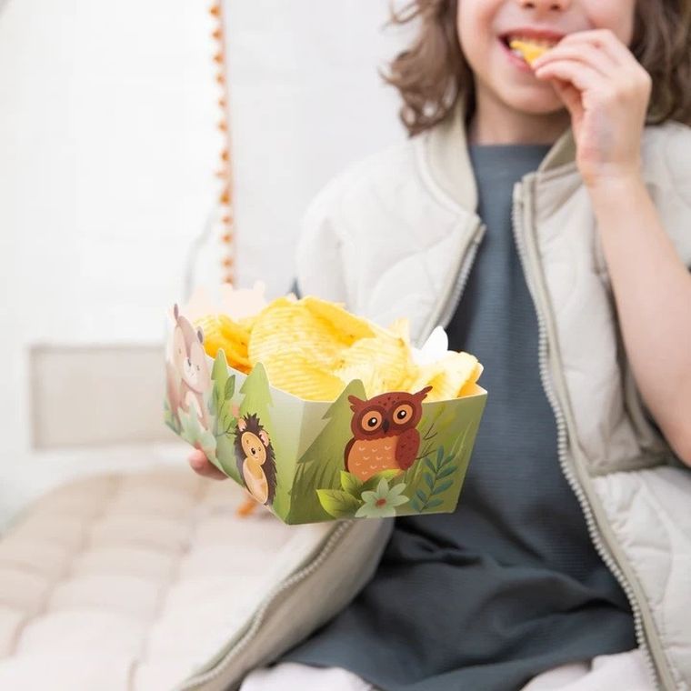 Pudełko na chipsy, leśni przyjaciele, 3 szt.