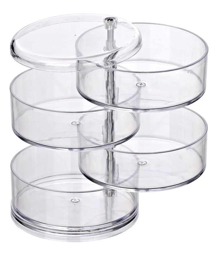 Pudełko, pojemnik na kosmetyki, biżuterię, drobiazgi, 4 poziomy