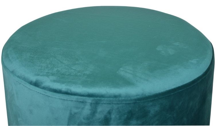 Puf szmaragdowy, welurowy, 35-35-42 cm