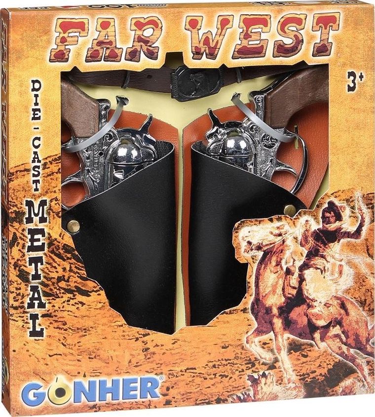 Pulio, Gonher zestaw kowbojski, rewolwery z paskiem