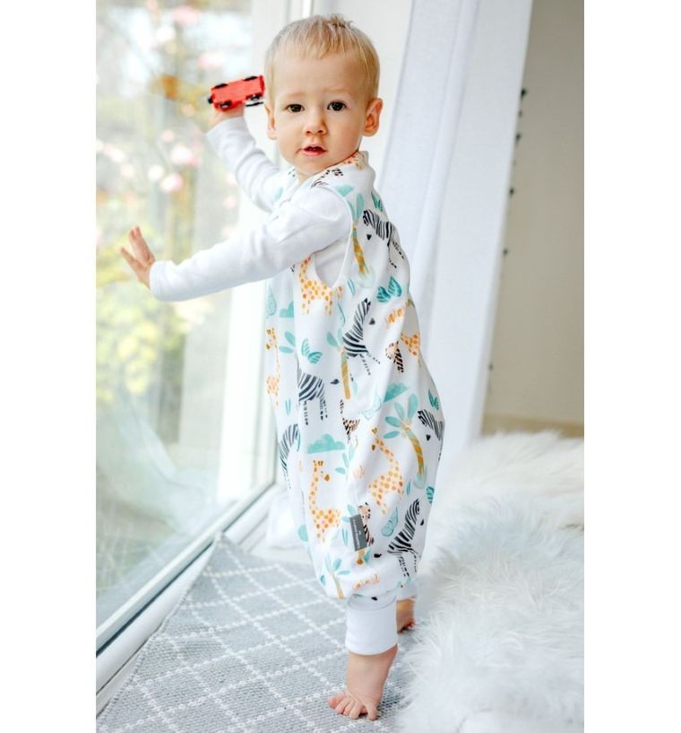 Pulp, Bamboo, Kolorowe Safari, śpiworek do spania z nogawkami, TOG 0.5, 9-30m