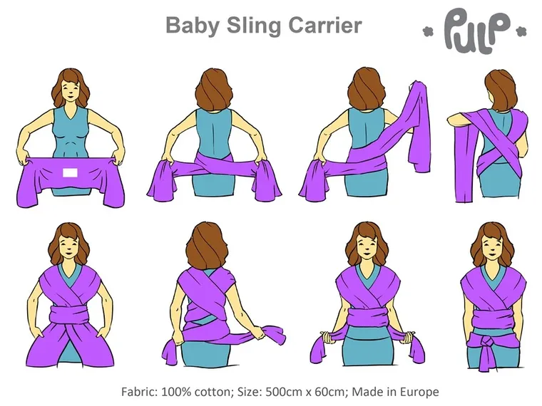 Pulp, chusta do noszenia dzieci, czarna