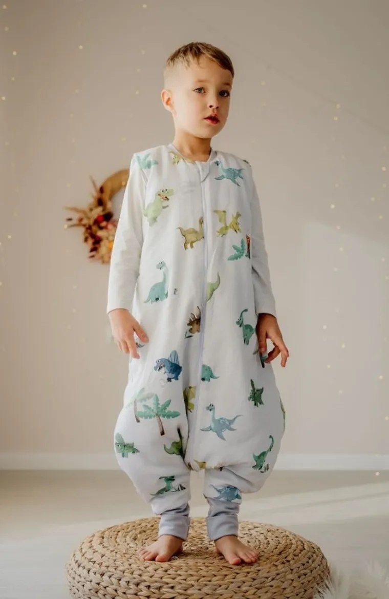 Pulp, Dinozaury, śpiworek z nogawkami, ocieplany, TOG 1.75, 2.5-5 lat