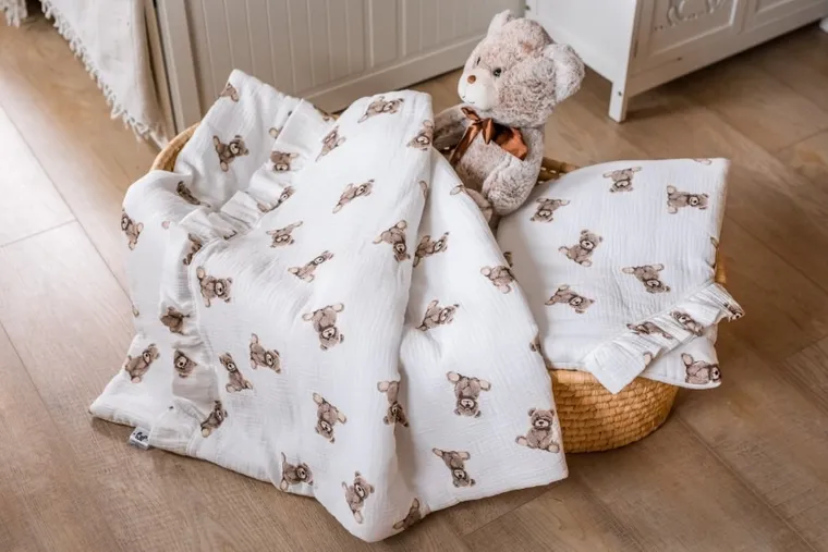 Pulp, Misie, 2-częściowy komplet pościeli, muślinowy, 80-100 cm