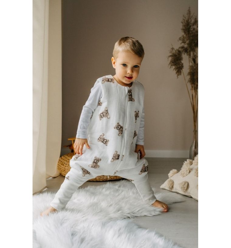 Pulp, Misie, śpiworek muślinowy ze skarpetkami, TOG 1.75, 2-4l