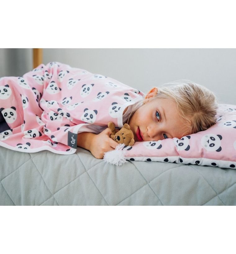 Pulp, Pandy, kocyk bawełniany, różowe, 75-85 cm