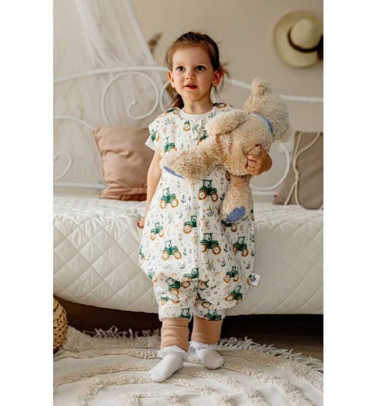 Pulp, Traktorki, śpiworek ze skarpetkami, muślin, TOG 0.5, 2-4 l.