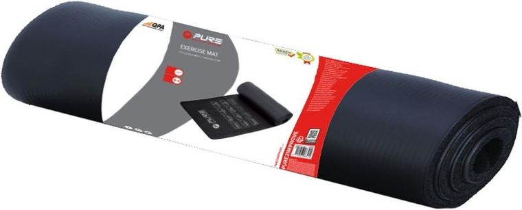 Pure 2 Improve, NBR, mata do ćwiczeń, czarna, 183-58-1 cm