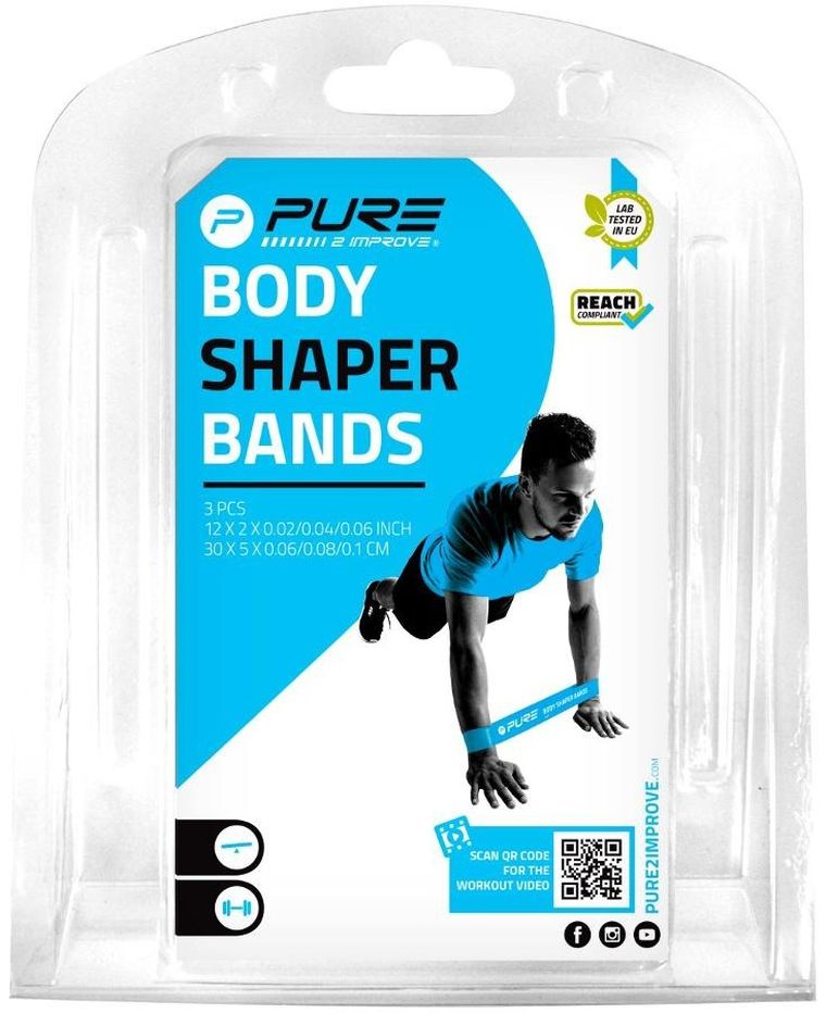 Pure 2 Improve, zestaw gum do ćwiczeń, 3 szt., men