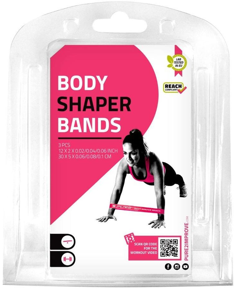 Pure 2 Improve, zestaw gum do ćwiczeń, 3 szt., women