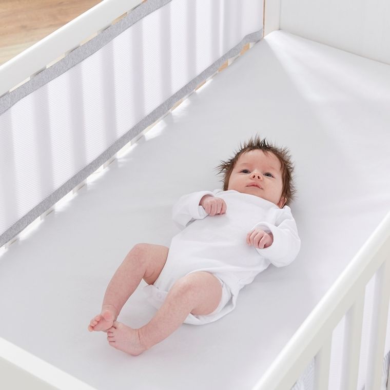 PurFlo, Pur Air, oddychający ochraniacz do łóżeczka, szary