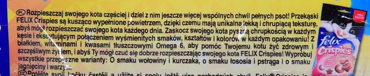 Purina, Felix, Crispies, karma mokra dla kota, wołowina, kurczak, 45g