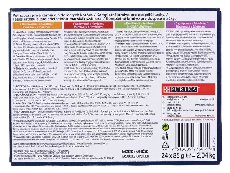 Purina, Felix, Fantastic, wiejskie smaki, karma mokra dla kota, 24-85 g