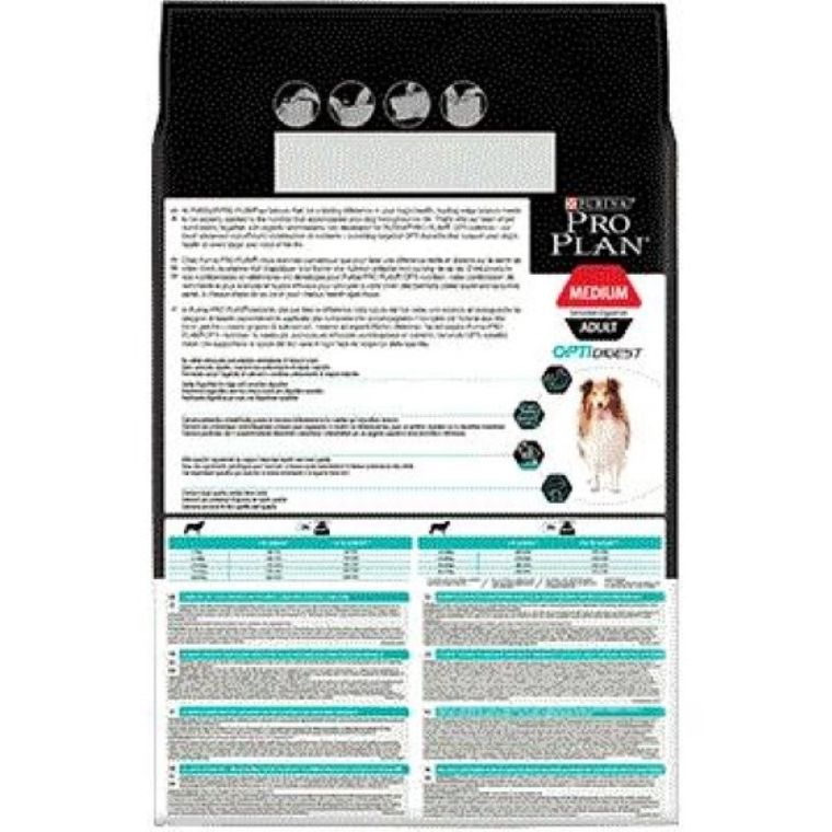 Purina Pro Plan, Adult Medium Sensitive, karma sucha dla psa, Lamb, 14 kg