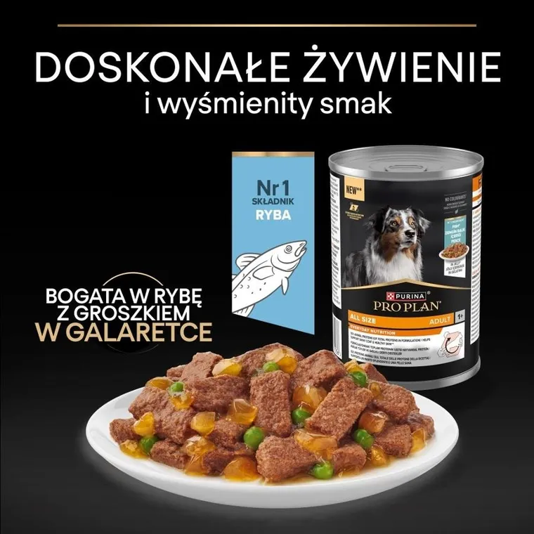 Purina, Pro Plan, Ryba w galarecie, mokra karma dla psów dorosłych, 400g