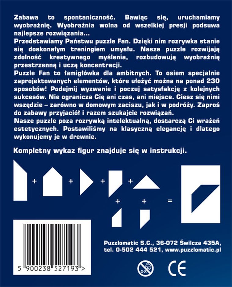 Puzzlomatic, Edukacyjne Puzzle - seria Fan, gra edukacyjna