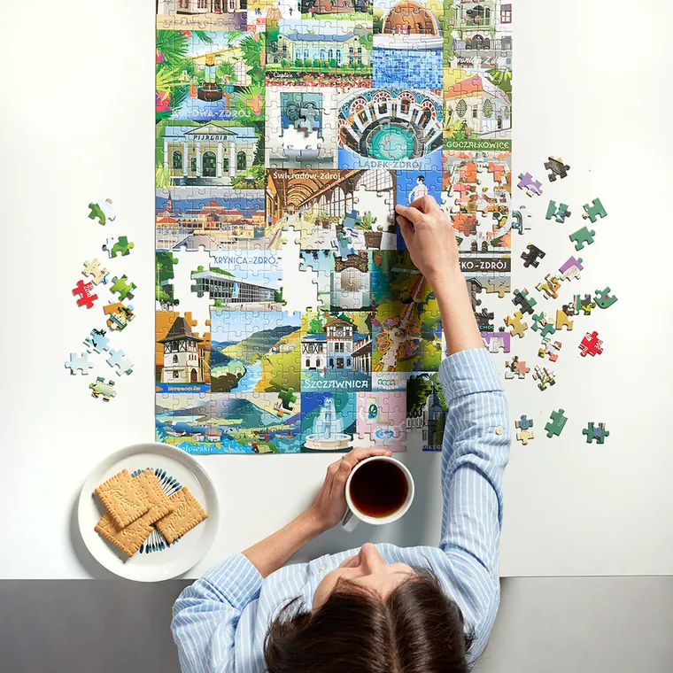 Puzzlove, CzuCzu, Polskie uzdrowiska, puzzle, 500 elementów
