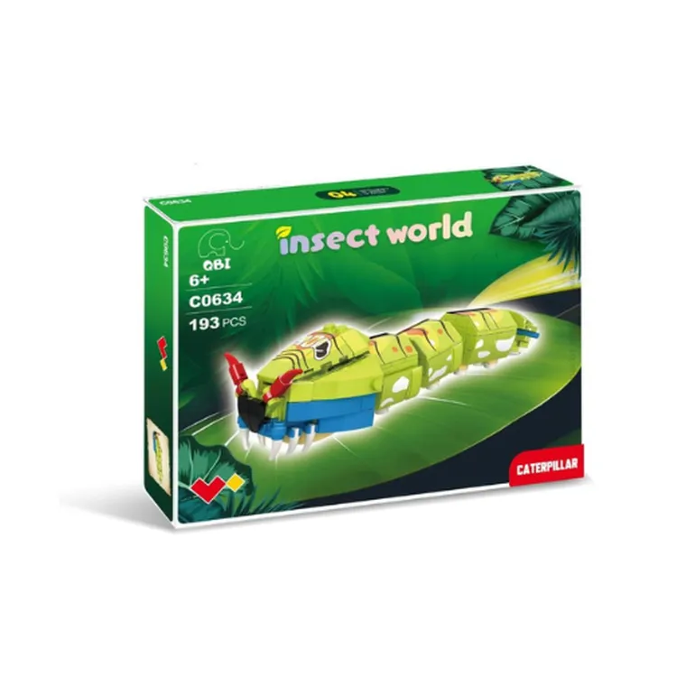 QBI, Insekty, Gąsienica, klocki konstrukcyjne, 193 elementów