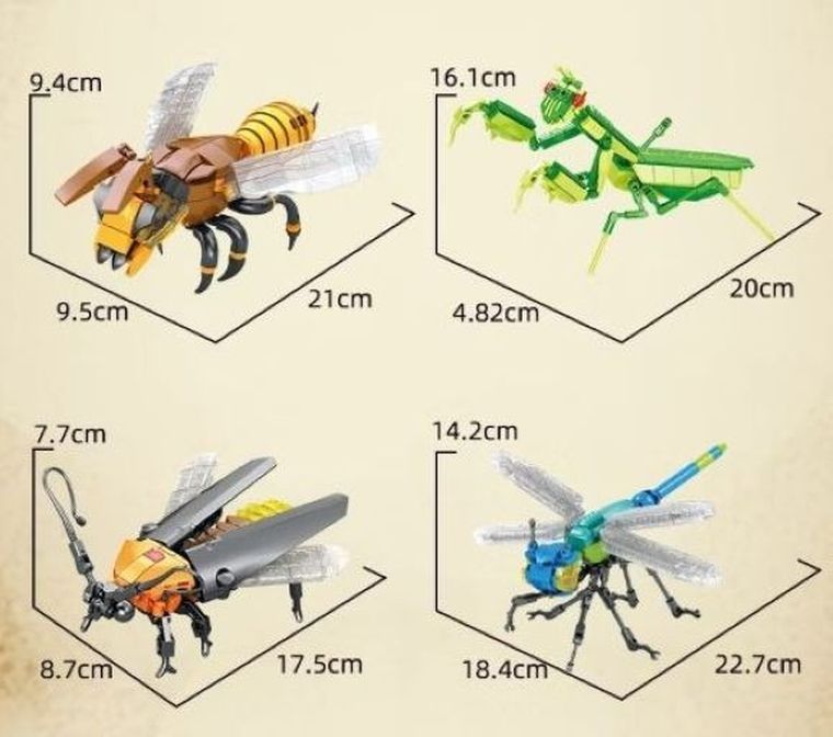 QBI, Insekty, Świetlik, klocki konstrukcyjne, 156 elementów