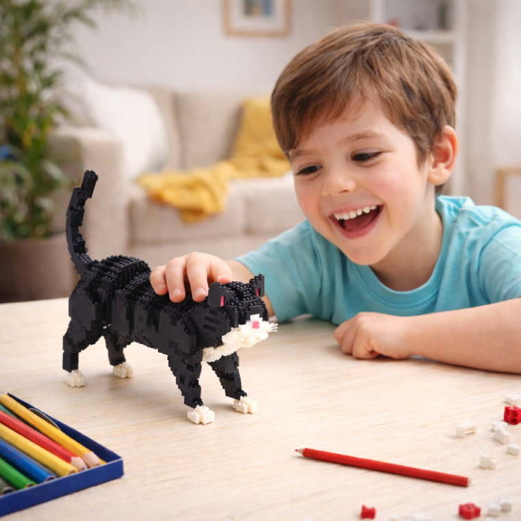 QBI, Kot 3w1, klocki konstrukcyjne, 1054 elementów