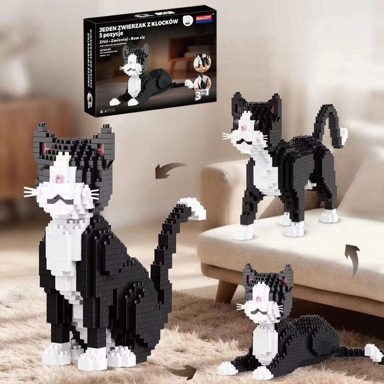 QBI, Kot 3w1, klocki konstrukcyjne, 767 elementów