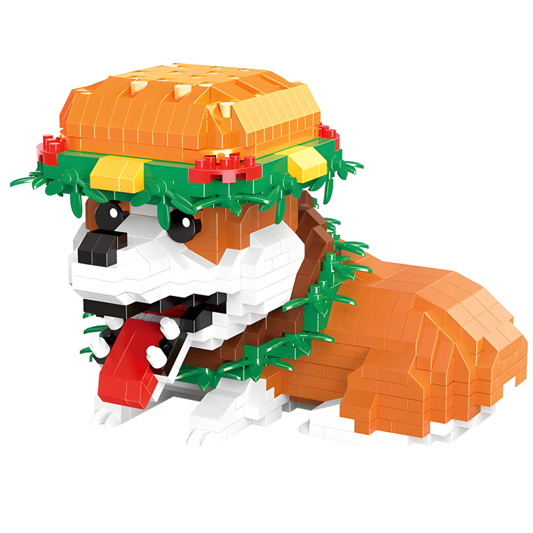 QBI, Pies Hamburger, klocki konstrukcyjne, 873 elementy