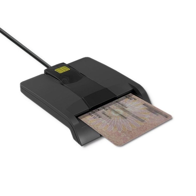 Qoltec, czytnik chipowych kart ID, inteligentny, SCR-0634, USB TYP C