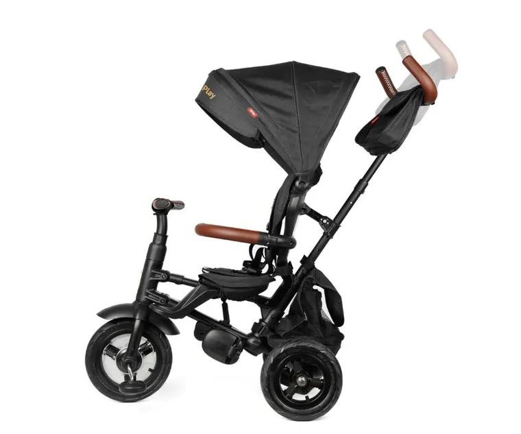 Qplay, Rito Rubber Deluxe, rowerek trójkołowy, Black