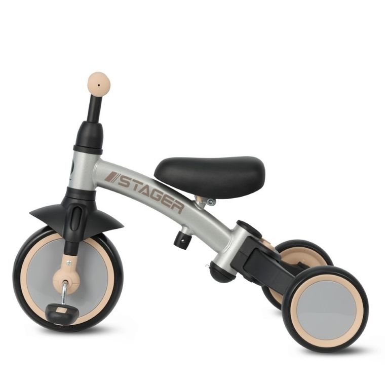 Qplay, Stager, rowerek 3-kołowy 3w1, Silver